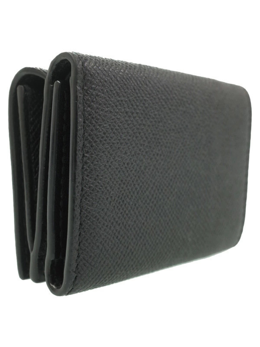 Dior Christian Short Leather fold Wallet Tri Black